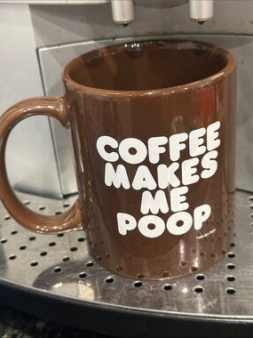 Coffee Makes Me Poop' Ceramic Mug by funny Guy white elephant gift novelty